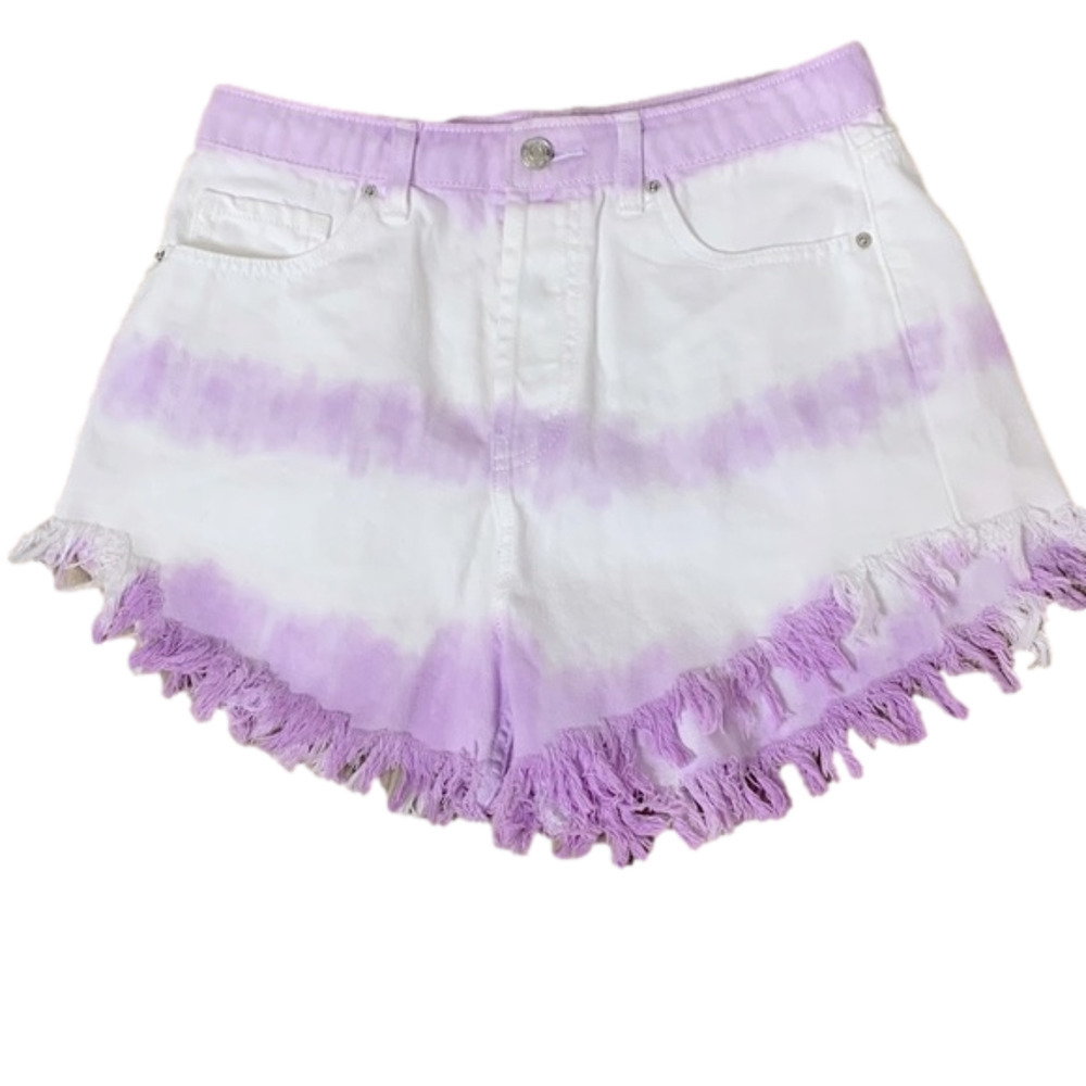𝅺wild fable Tie Dyed Shorts, Size 4, White & Lavender